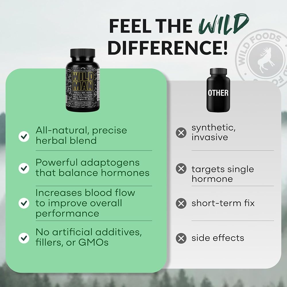Wild Foods Herbal Stack for Man - 90 Capsules - image 5