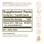 Solgar Vitamin B-12 500mcg - 100 Capsules - image 2