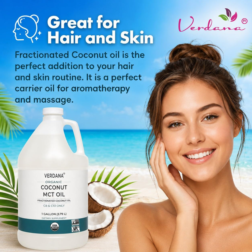 Verdana Organic MCT Oil Fractionated Coconut - 128 Fl Oz - image 5