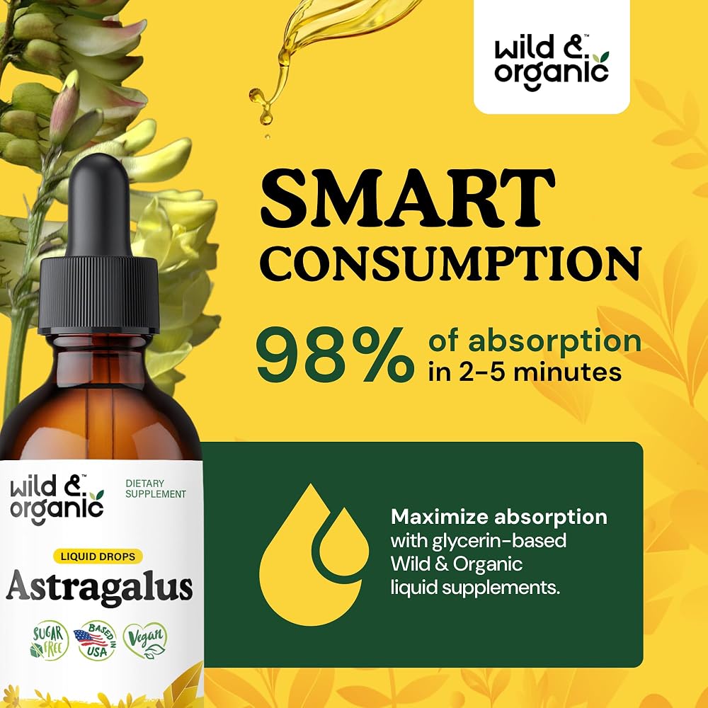 Wild & Organic Astragalus Root Tincture - Organic Astragalus Root