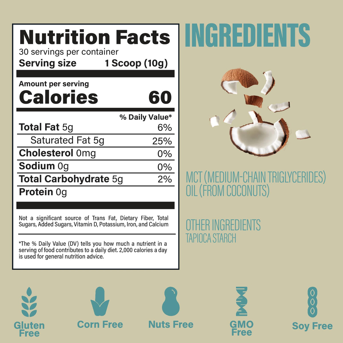 BUBS Naturals MCT Oil Powder