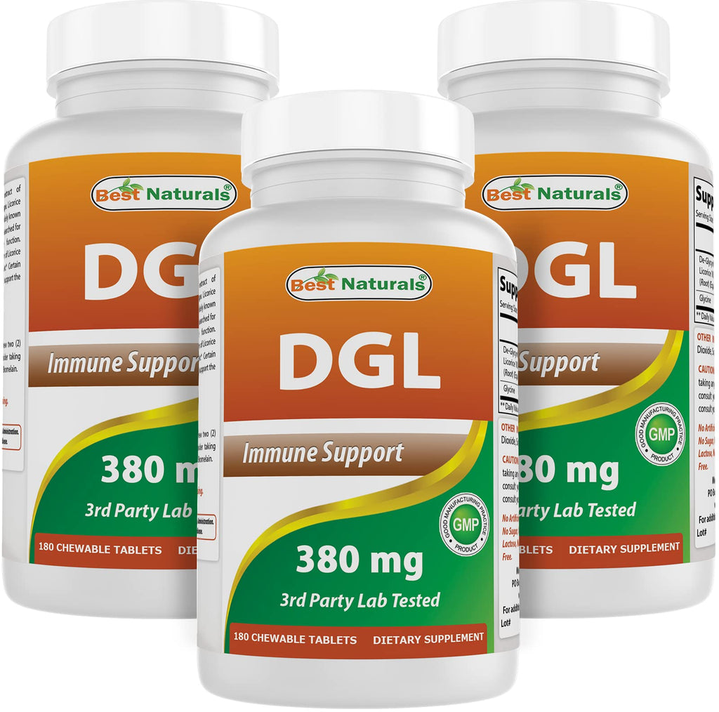 Best Naturals DGL Chewable 380 mg - 180 Tablets