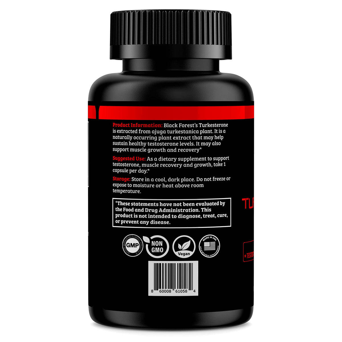 Black Forest Turkesterone 500mg Capsules for Muscle Growth - 60 Count - image 3