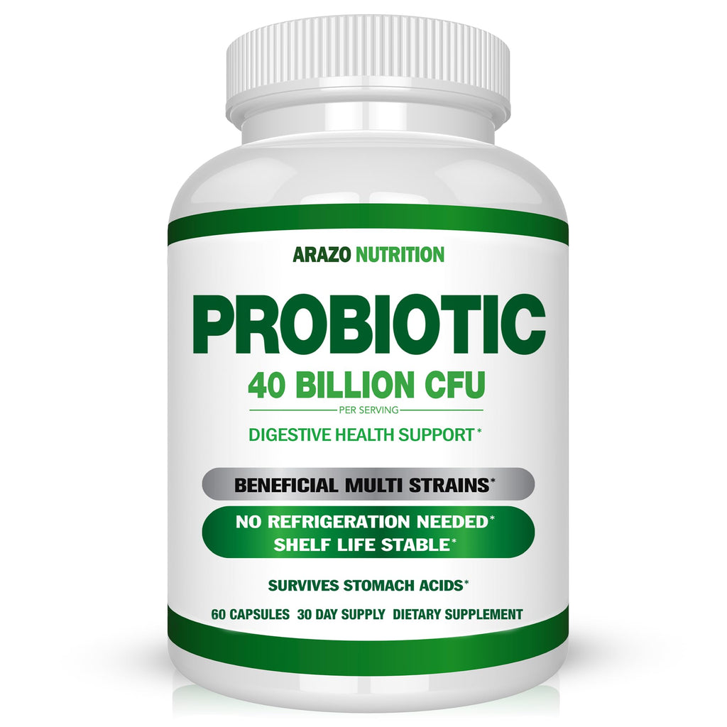 Arazo Nutrition Probiotic 40 Billion CFU - 60 Capsules