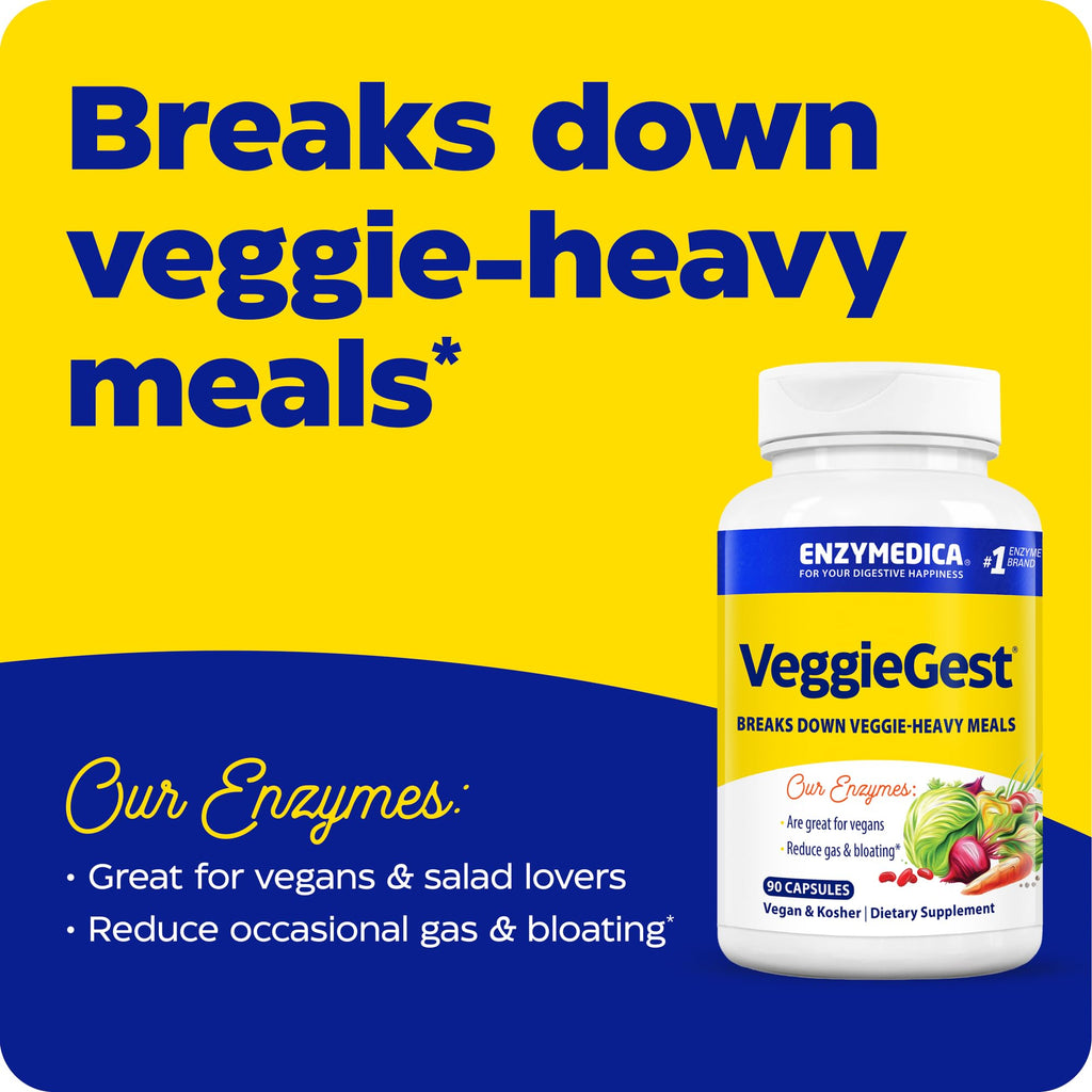 Enzymedica - VeggieGest - Ideal for Vegetarian, Vegan and Raw Diets