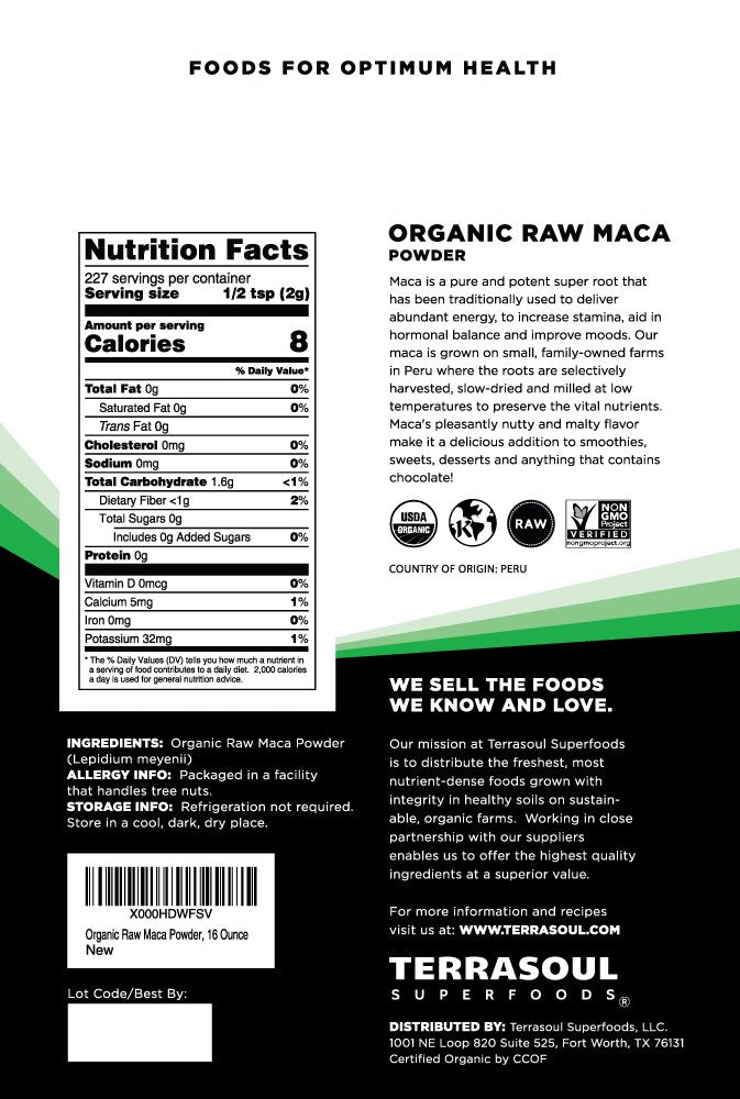 Terrasoul Superfoods Organic Raw Maca Powder - 5 Lbs - image 2
