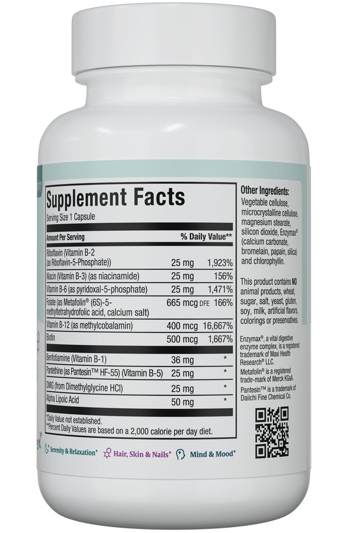 Maxi Health Methyl-B Supreme B Complex Vitamins - 60 Capsules - image 2