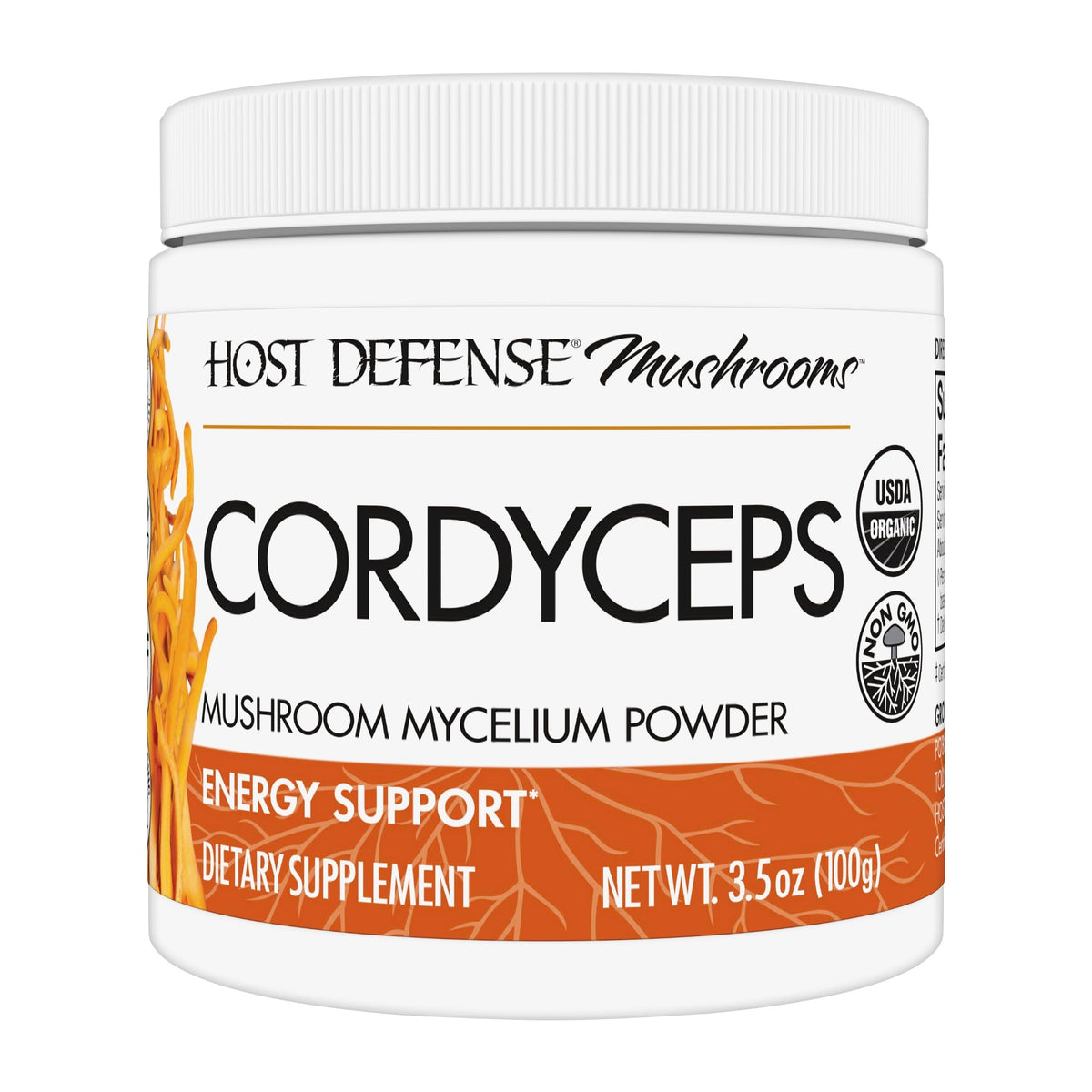 Host Defense Cordyceps Powder for Immune & Energy Support - 3.5 oz