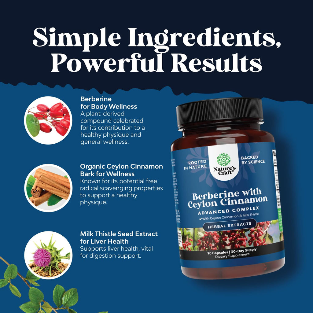 Natures Craft Balancing Berberine Plus 1200mg Per Serving Complex