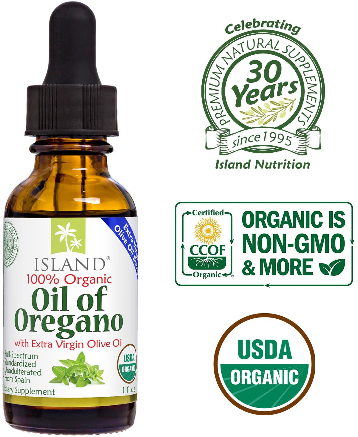 Island Nutrition Oil of Oregano Organic Drops - 1 Fl Oz - image 5