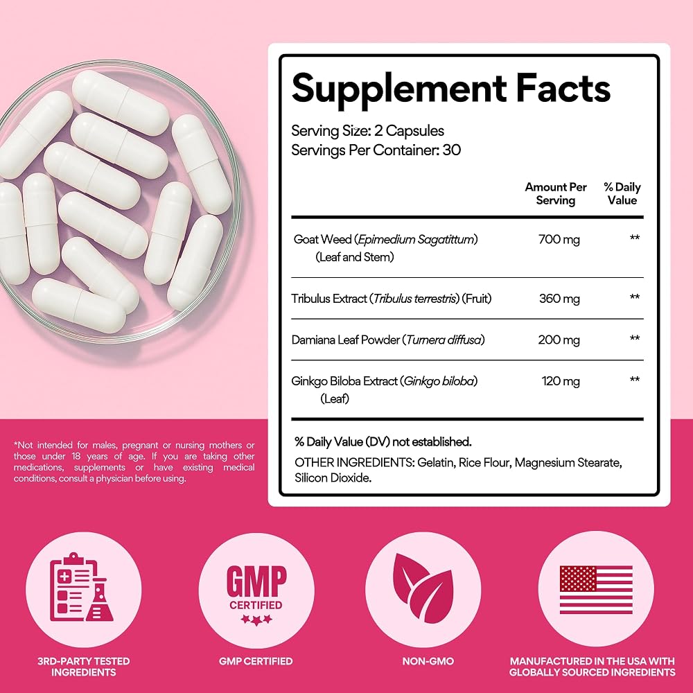 VoomVaya Libidooo Women's Libido Support - 60 Capsules - image 7