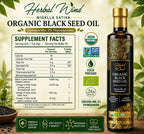 Herbal Wind Black Seed Oil Organic Liquid Immune Support - 8 Fl Oz - image 2