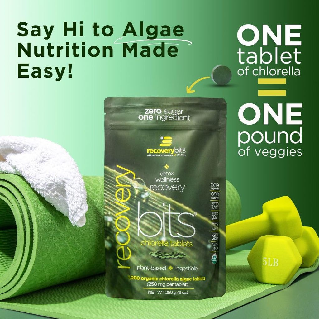 ENERGYBITS RECOVERYbits Organic Chlorella Tablets - 1000 Tablets - image 7