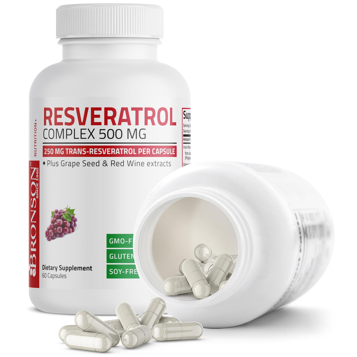 Bronson Resveratrol 500 Complex Red Wine Extract Natural Antioxidant