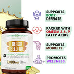 Mother Nature Organics Black Seed Oil 2000mg - 60 Softgels - image 5