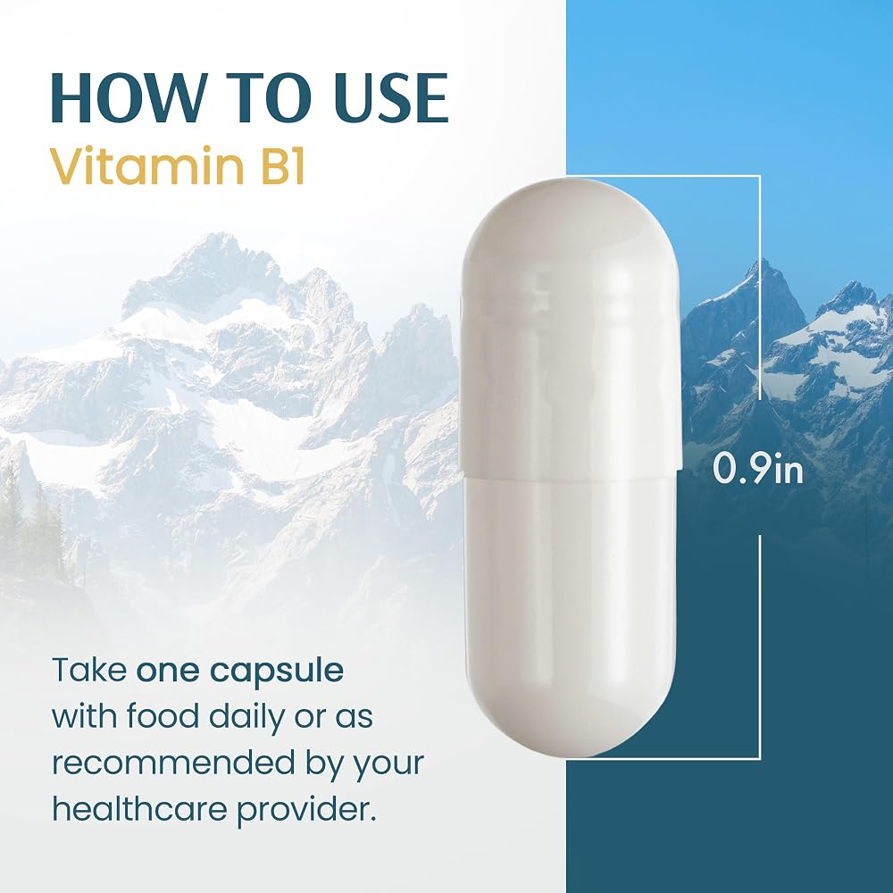 Vykee Nutrition Vitamin B1 Thiamine 500 mg - 120 Capsules - image 5