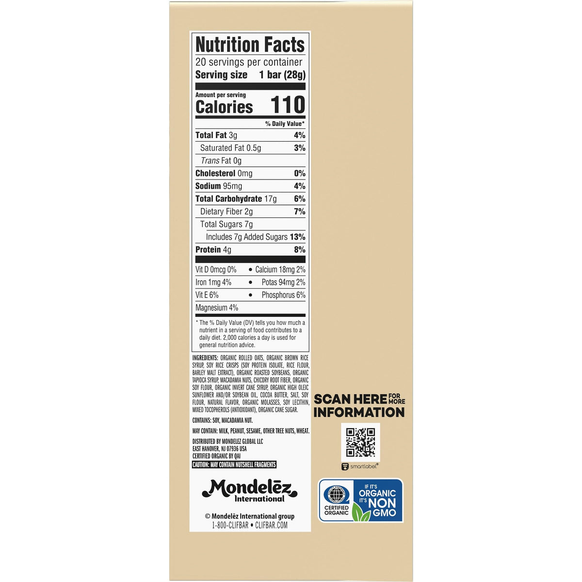 CLIF BAR Minis Snack-Size Energy Bars, Chocolate Chip
