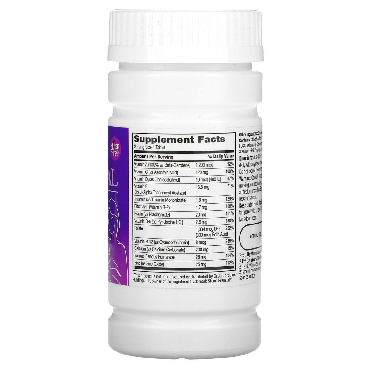 Amazon Pharmacy 21st Century Prenatal Multivitamin Tablet - 1 Count - image 2