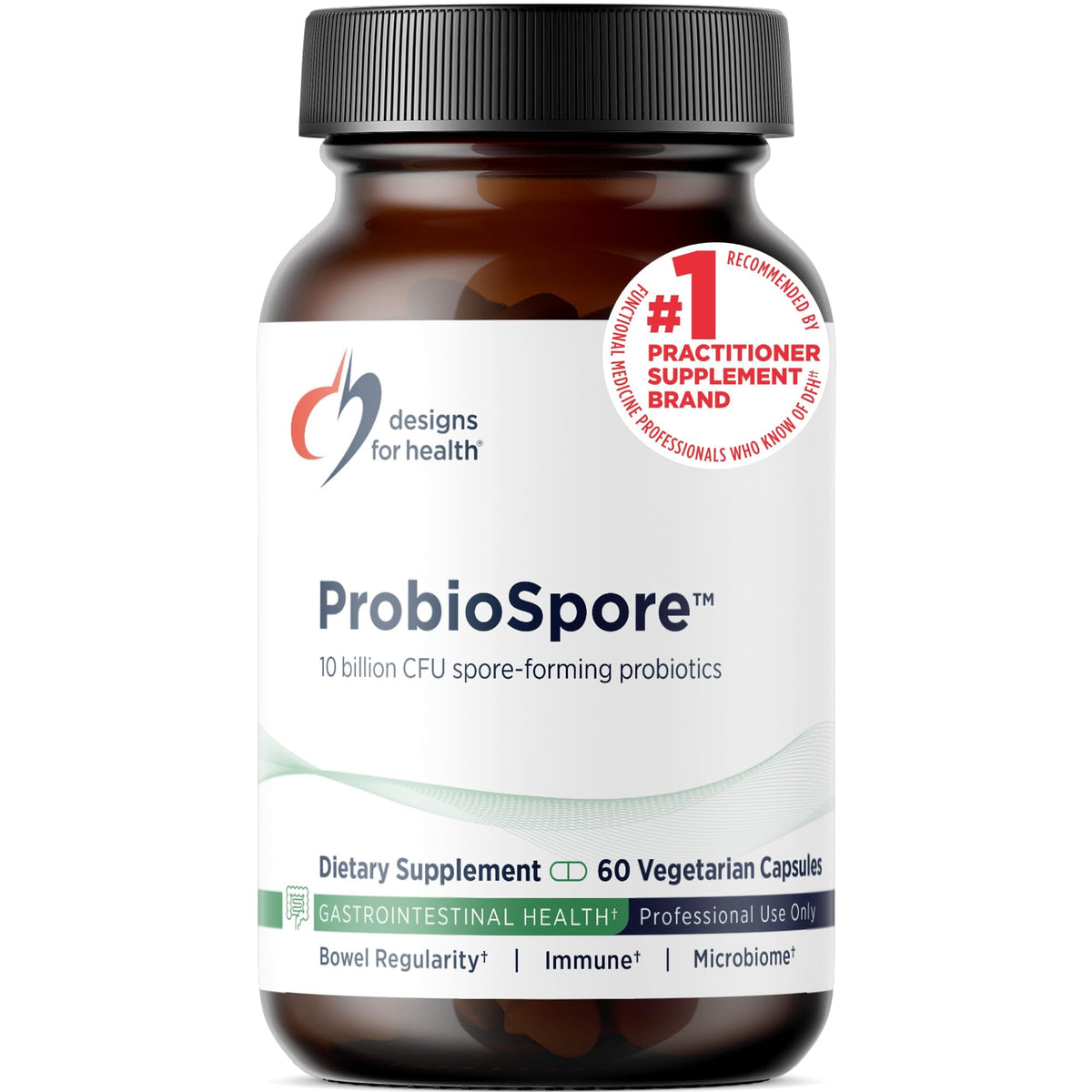 Designs for Health ProbioSpore Spore-Based Probiotic - 60 Capsules