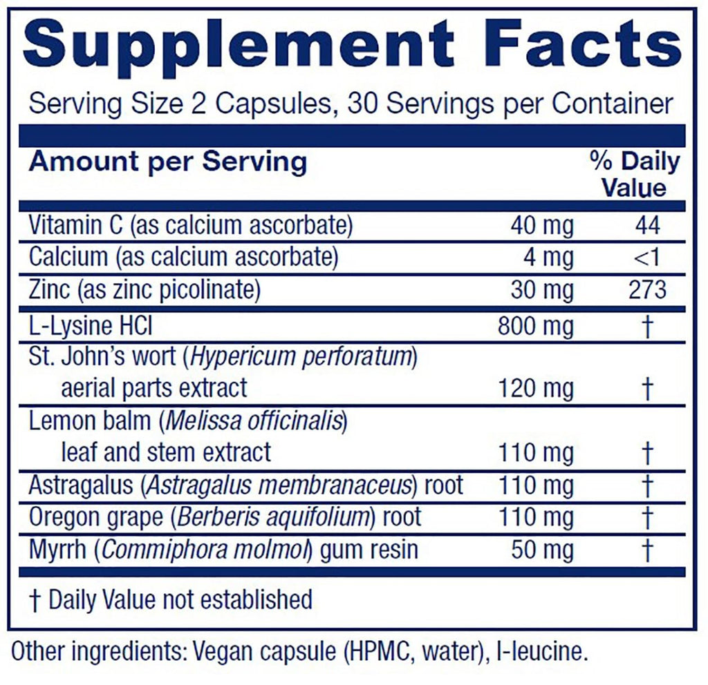 Vitanica Lysine Extra Immune Support - 60 Capsules - image 2
