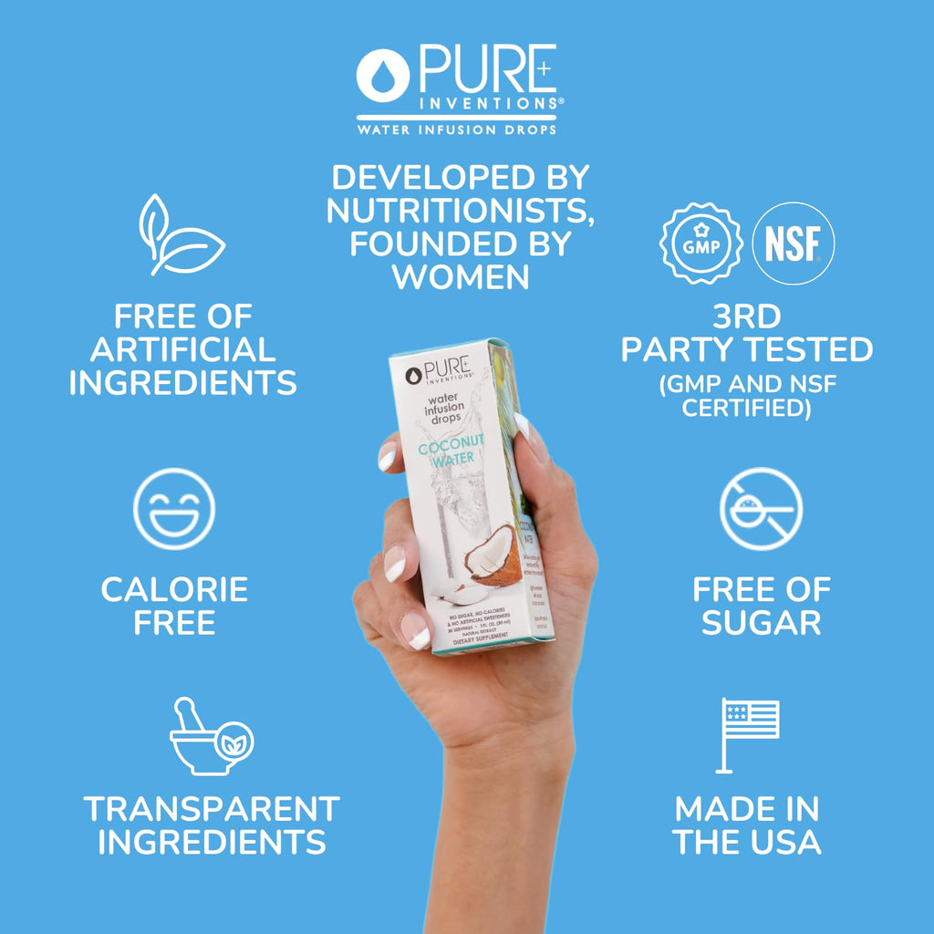 Pure Inventions Coconut Water Infusion Drops Electrolytes - 1 Fl Oz - image 3