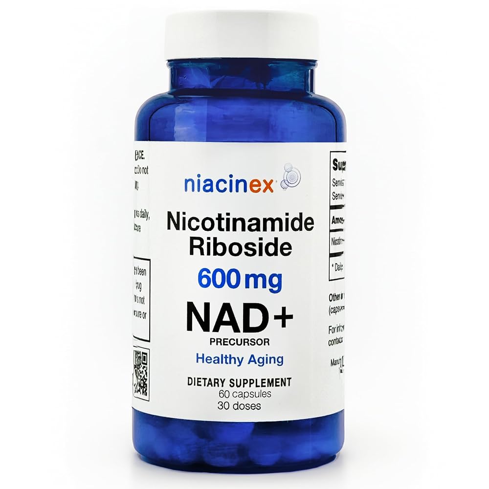 Niacinex NAD+ Supplement 600mg Nicotinamide Riboside - 60 Capsules