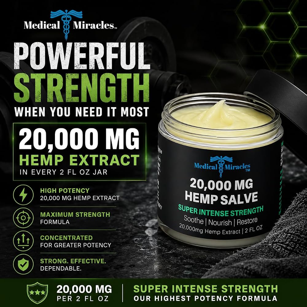 Medical Miracles Hemp Salve 20000 MG - 2 oz - image 2