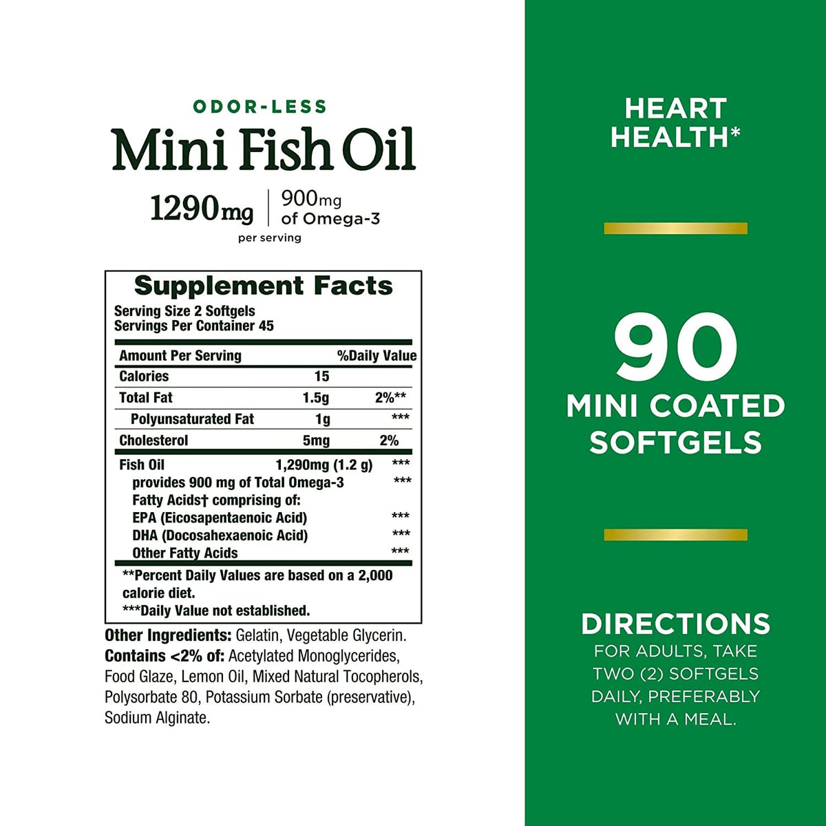 Nature's Bounty Fish Oil 1290 mg Mini Softgels - 270 Count - image 8
