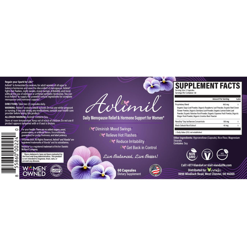 Avlimil Hormone Balance & Menopause Relief - 90 Capsules - image 9