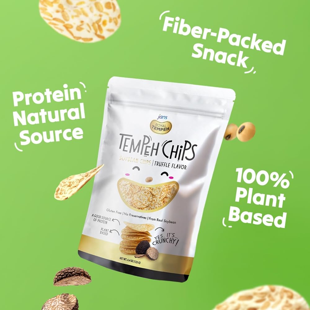 Jans Tempeh Chips Original Flavor Baked Vegan Soybean Snack - 4.4 oz - image 3