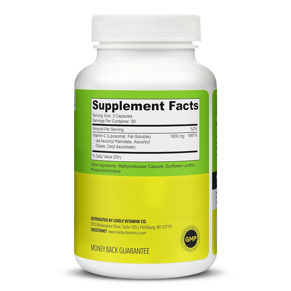 LIVELY VITAMIN CO. Citrus Kick Liposomal Vitamin C - 120 Capsules - image 2
