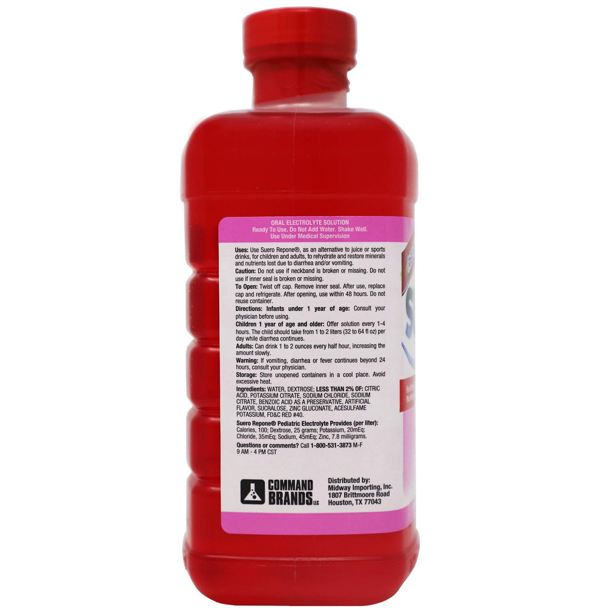Suero Strawberry Electrolyte Drink - 2 Pack (33.5 Fl Oz each) - image 2