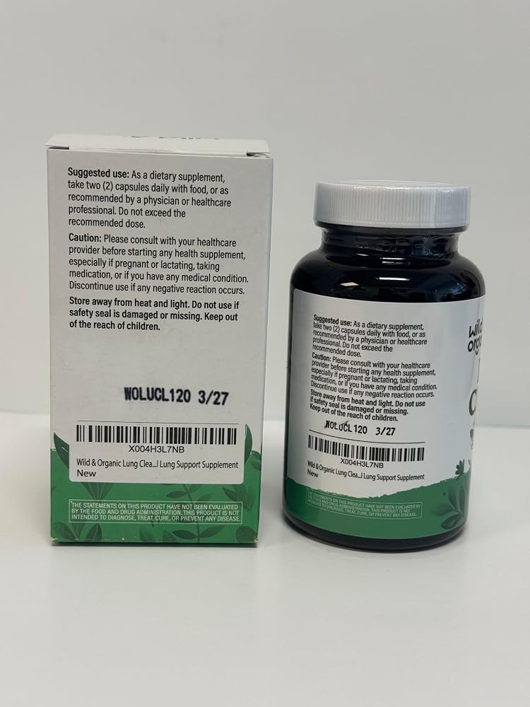 Wild & Organic Lung Cleanse Capsules - Lung Support Supplement