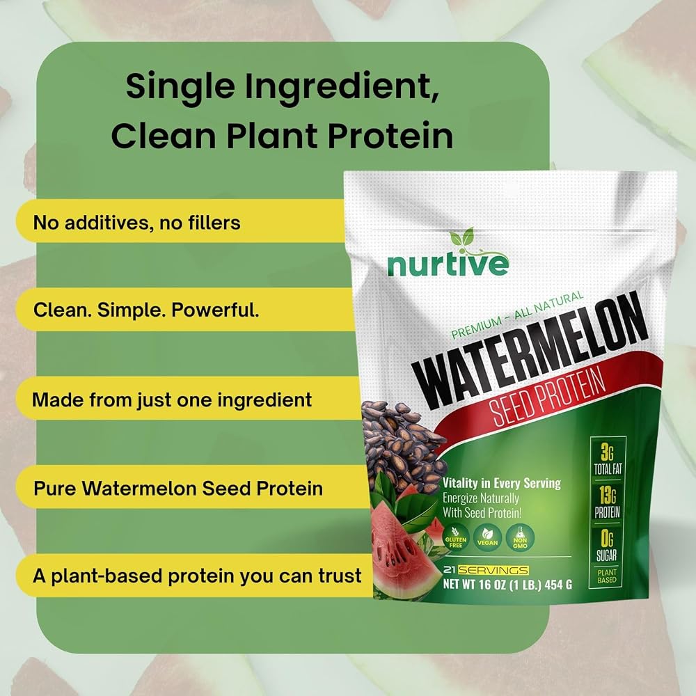NURTIVE Watermelon Seed Protein Powder - 21 Servings - image 4