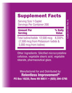 Relentless Improvement Iodine Sublime 12.5mg Thyroid Support - 200 Caplets - image 4