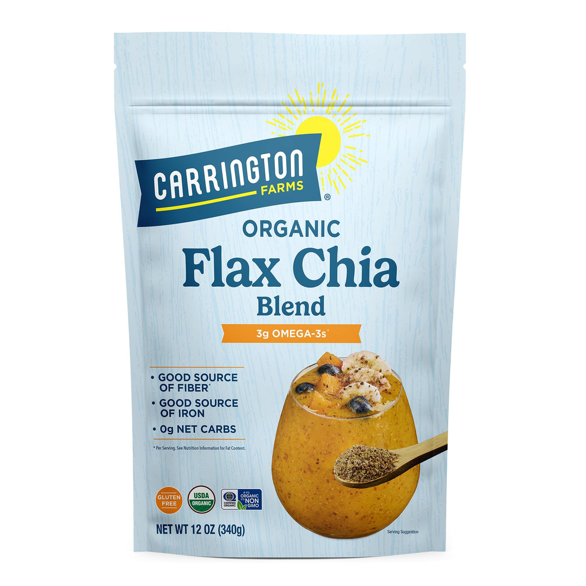 Carrington Farms Organic Flax Chia Blend - 12 oz