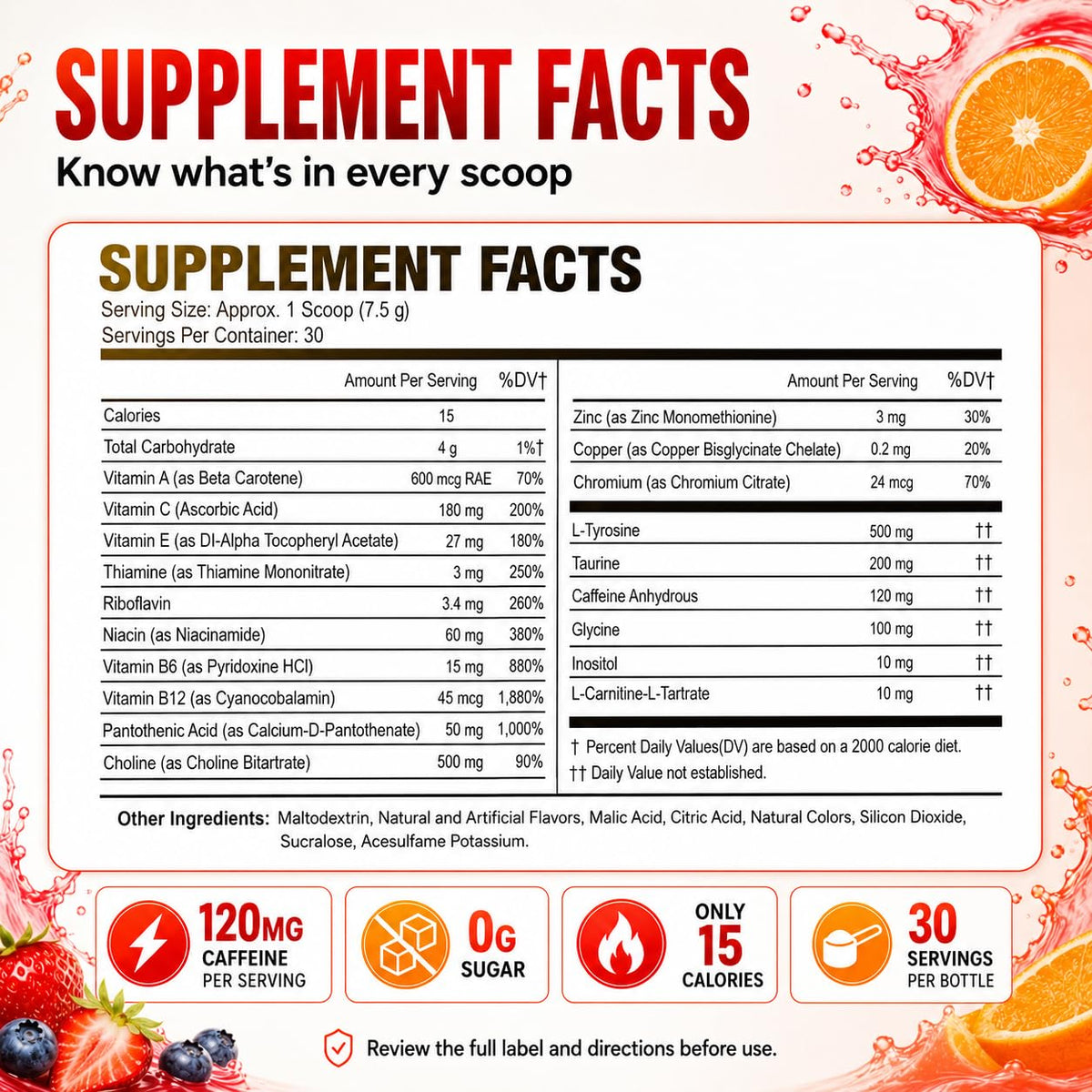 Morning Buzz Energy Drink Powder - Energy Boost Drink Mix
