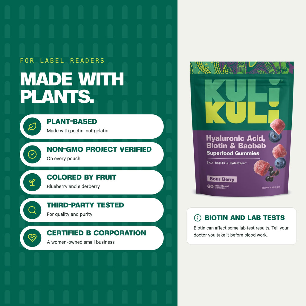Kuli Kuli Moringa Gummies - Caffeine-Free Energy Supplements