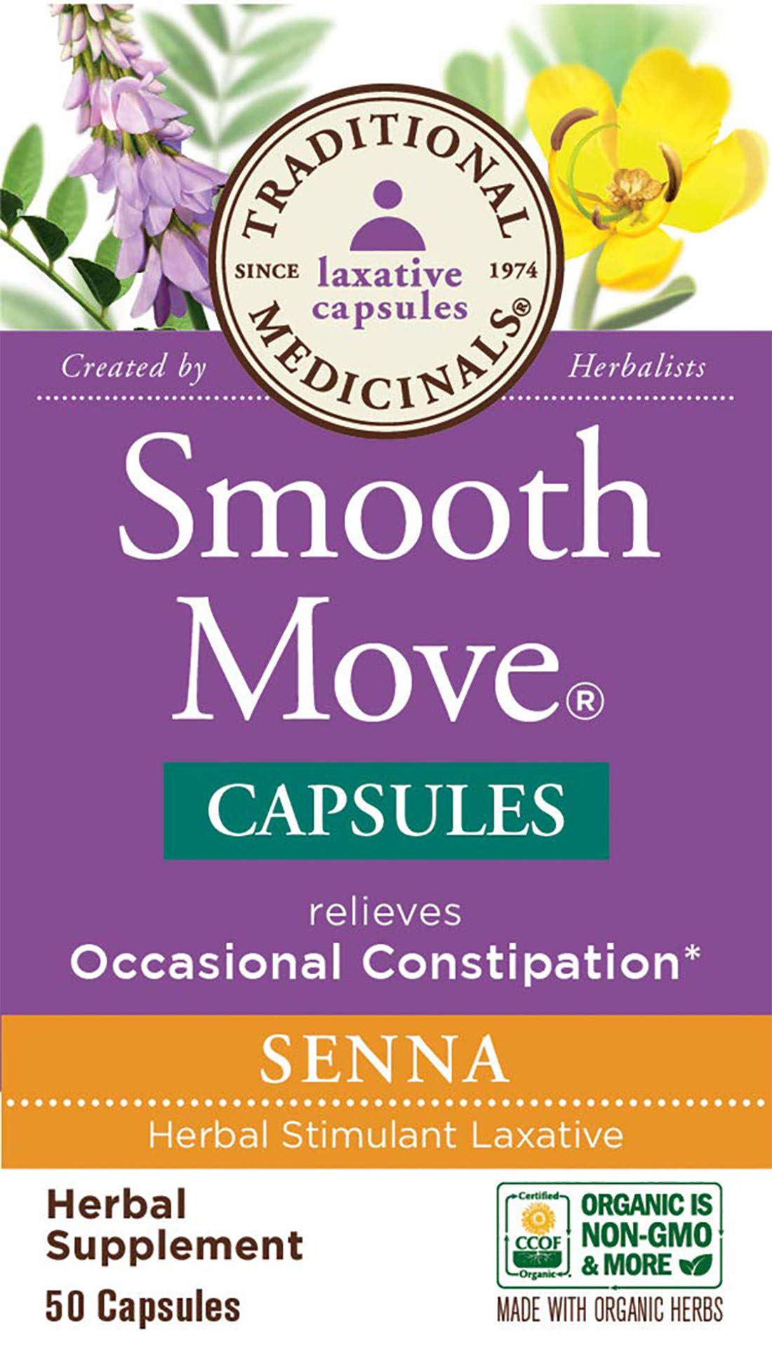 Traditional Medicinals Smooth Move Senna - 50 Capsules - image 2