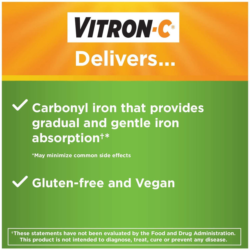 Vitron-C High Potency Iron Plus Vitamin C - 420 Tablets - image 4