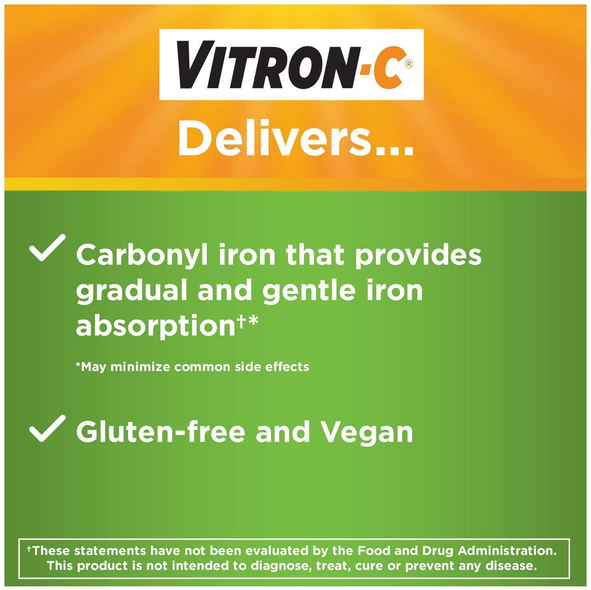 Vitron-C High Potency Iron Plus Vitamin C - 420 Tablets - image 4