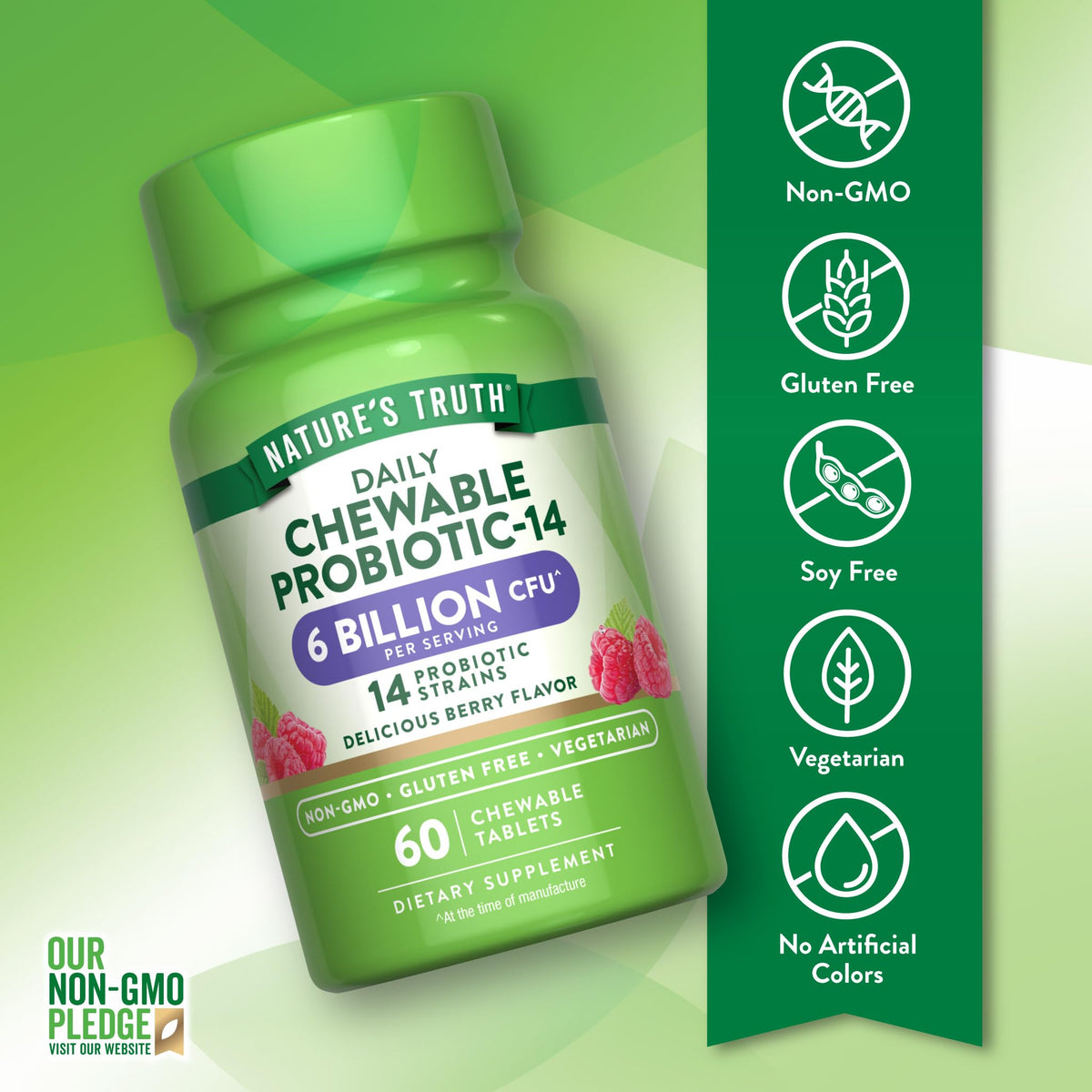 Nature's Truth Probiotic Chewable for Men and Women - 60 Tablets - image 3