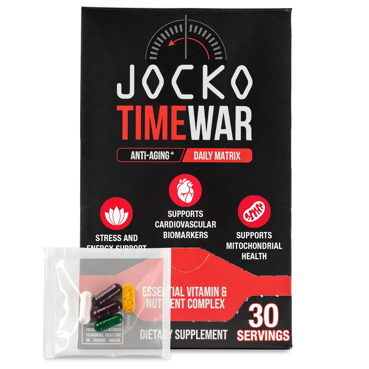 Jocko Fuel Time War Longevity Men's Multivitamin - 30 Servings