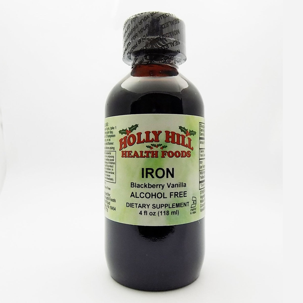Holly Hill Health Foods Iron Supplement BlackBerry Vanilla - 4 Fl Oz
