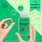 LongLifeNutri Omega 3 Fish Oil 1000mg EPA DHA - 120 Softgels - image 5