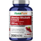 NusaPure Siberian Rhubarb 250mg - 200 Vegetarian Capsules