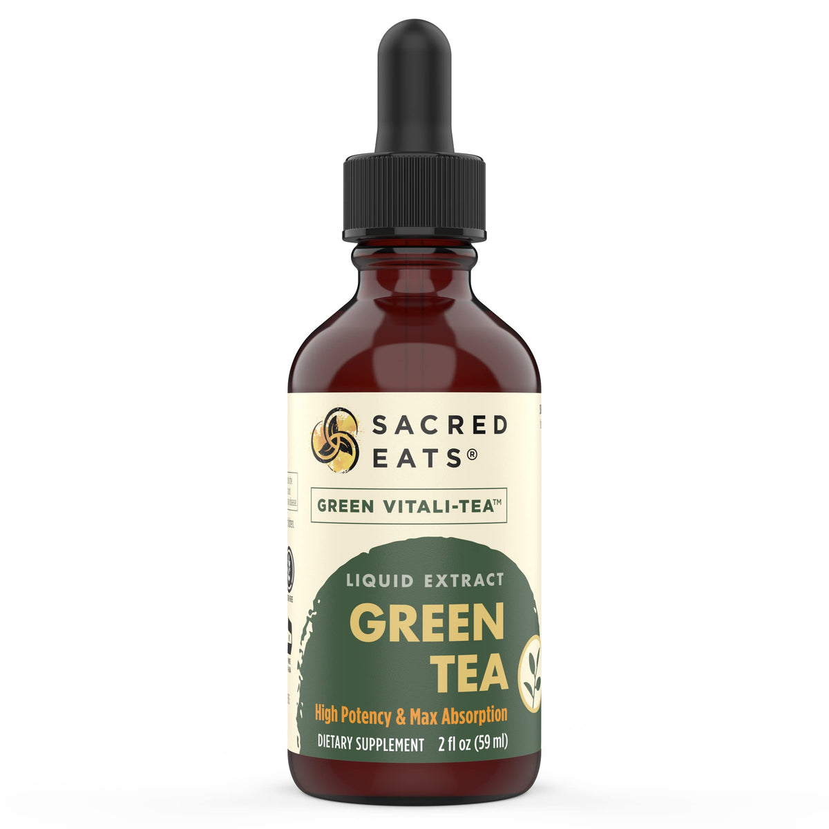 Sacred Eats Green Tea Liquid Extract Drops for Gentle Energy - 2 Fl Oz - image 3