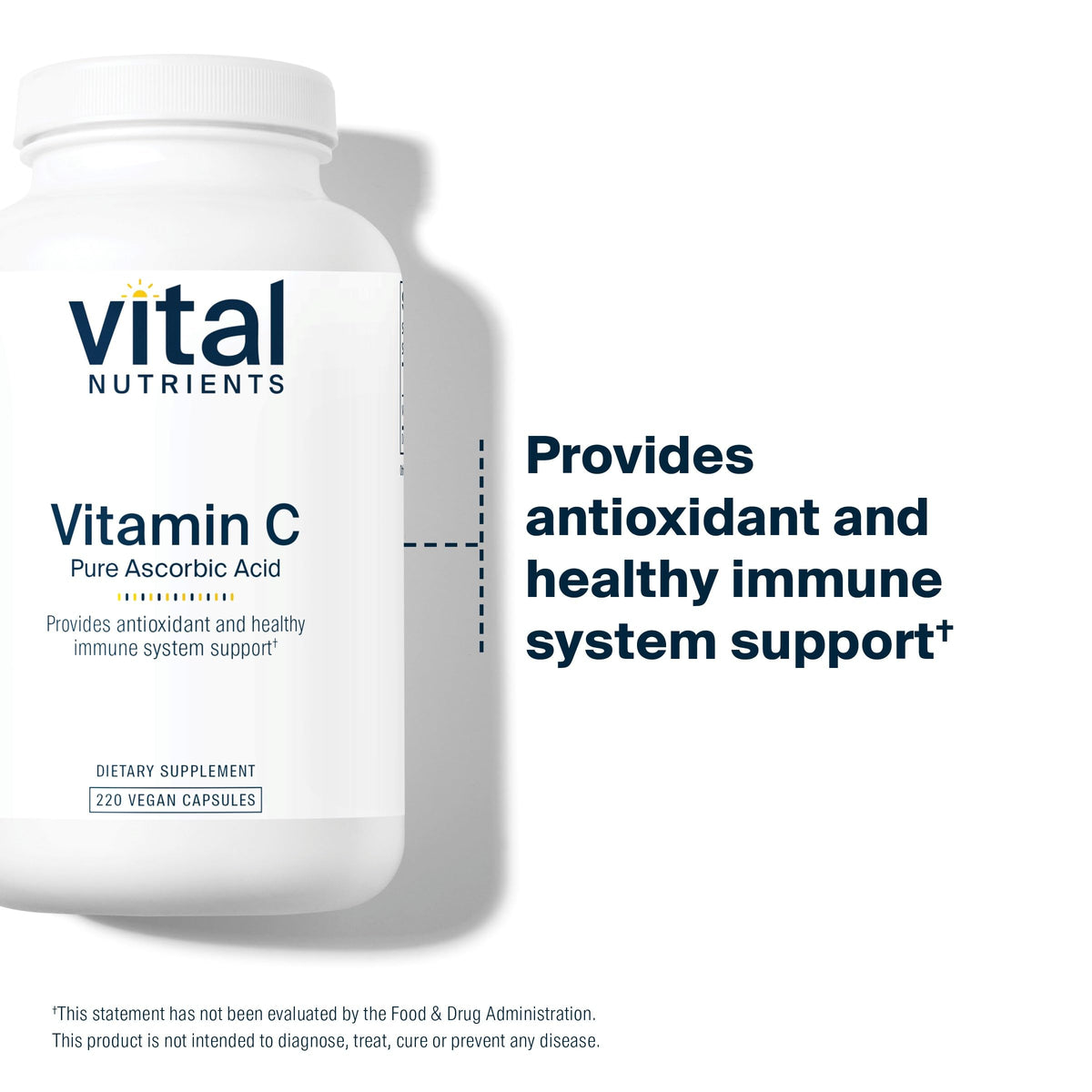 Vital Nutrients Vitamin C 1000mg Ascorbic Acid - 220 Capsules - image 6