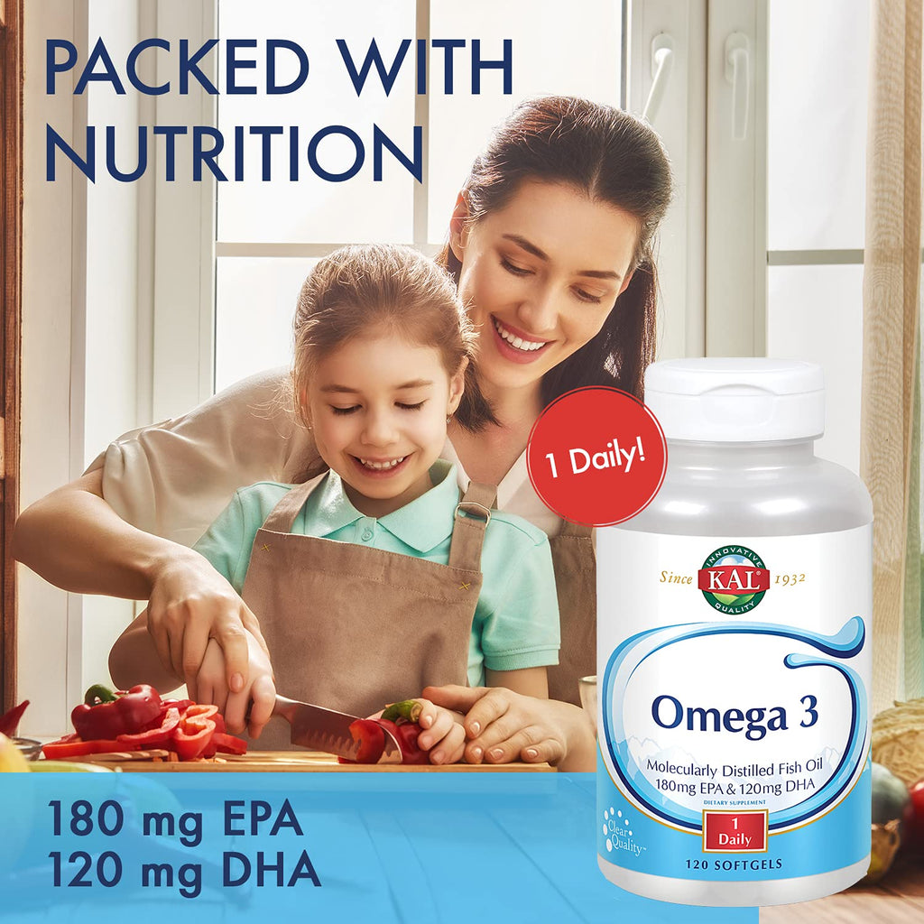 KAL 180/120 1000 Mg Omega 3 Fish