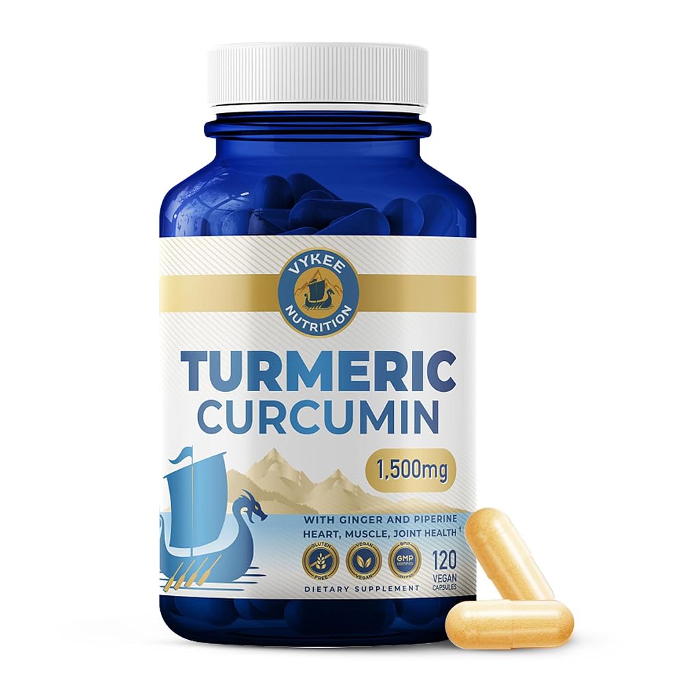 Vykee Nutrition Turmeric Curcumin with Ginger & Piperine - 120 Capsules